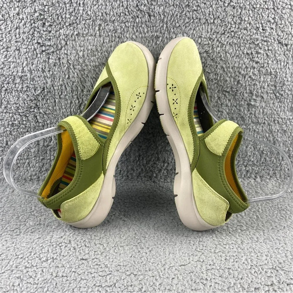 Dansko emmy suede Walking Shoes Green Leather Womens 9 Mary Janes Sandal Cut Out - Picture 8 of 14